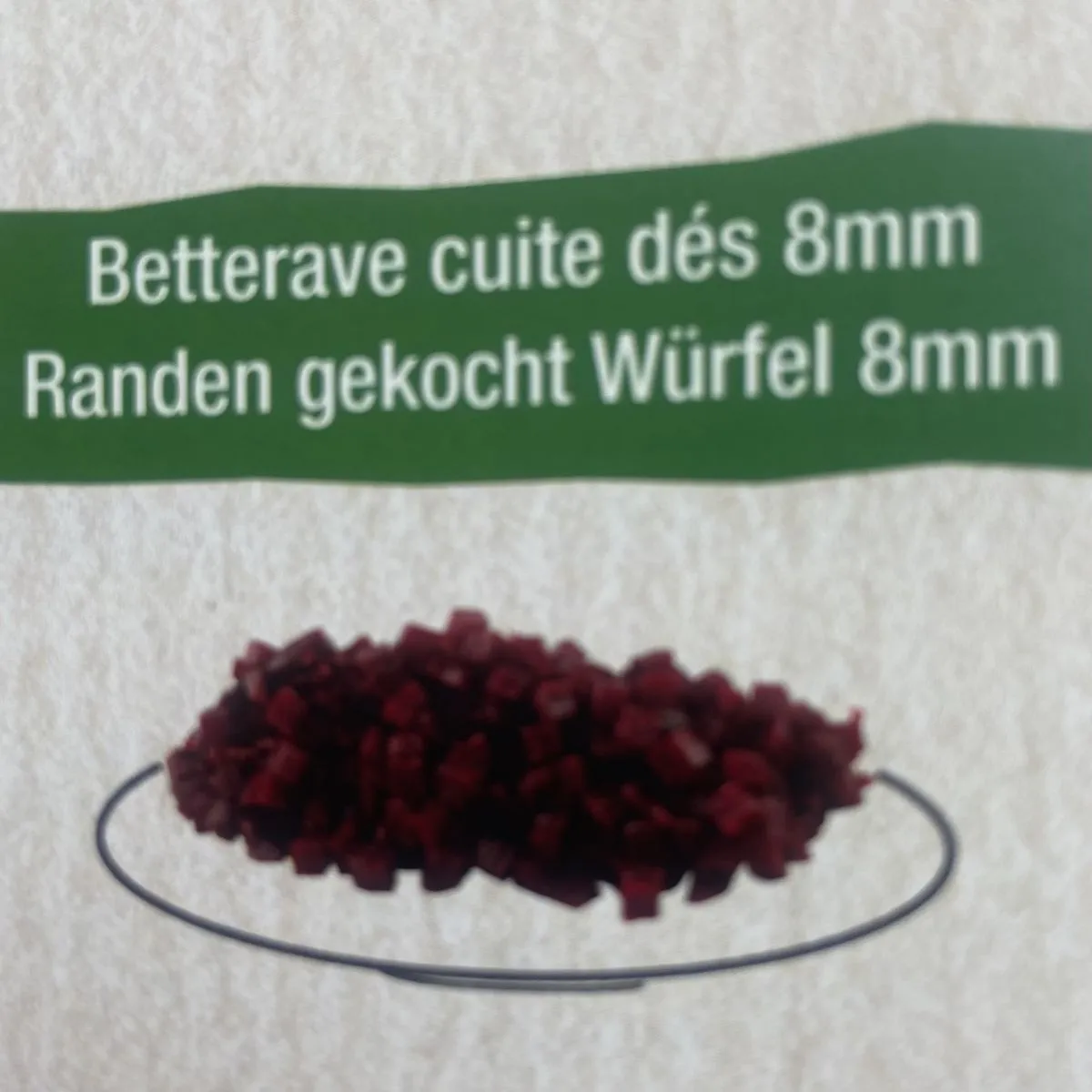 Betteraves cuites cubes 8mm kg