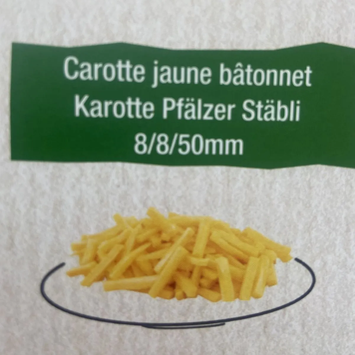 Carottes jaunes bâtonnets 5Kg