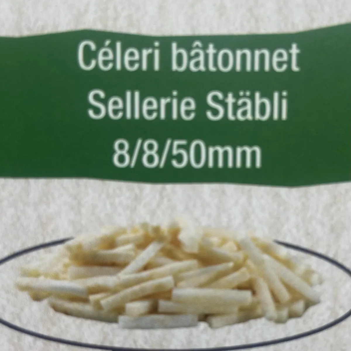 Céleri bâtonnets 500Gr 8/8/50mm