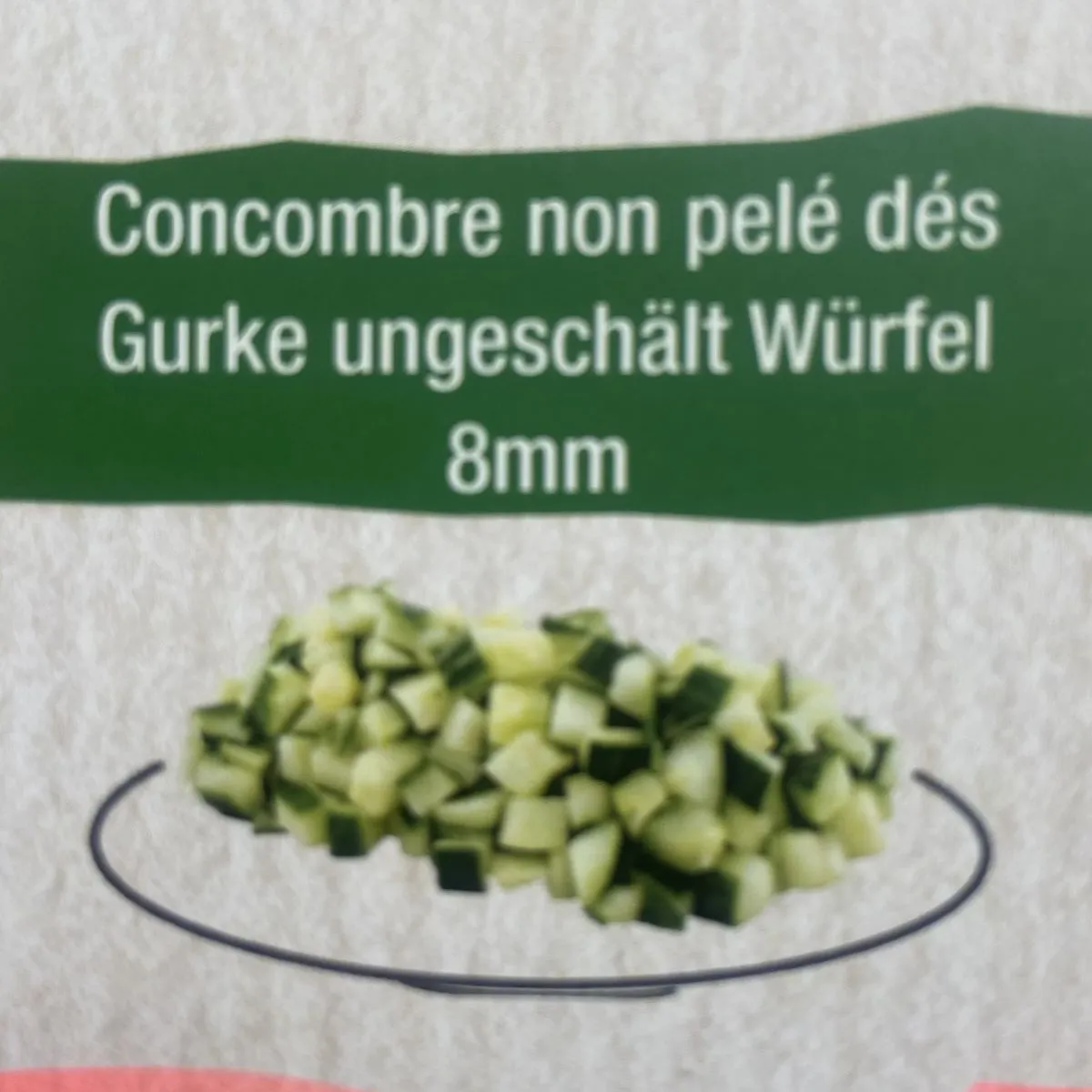 Concombre non pelé 500Gr 8mm