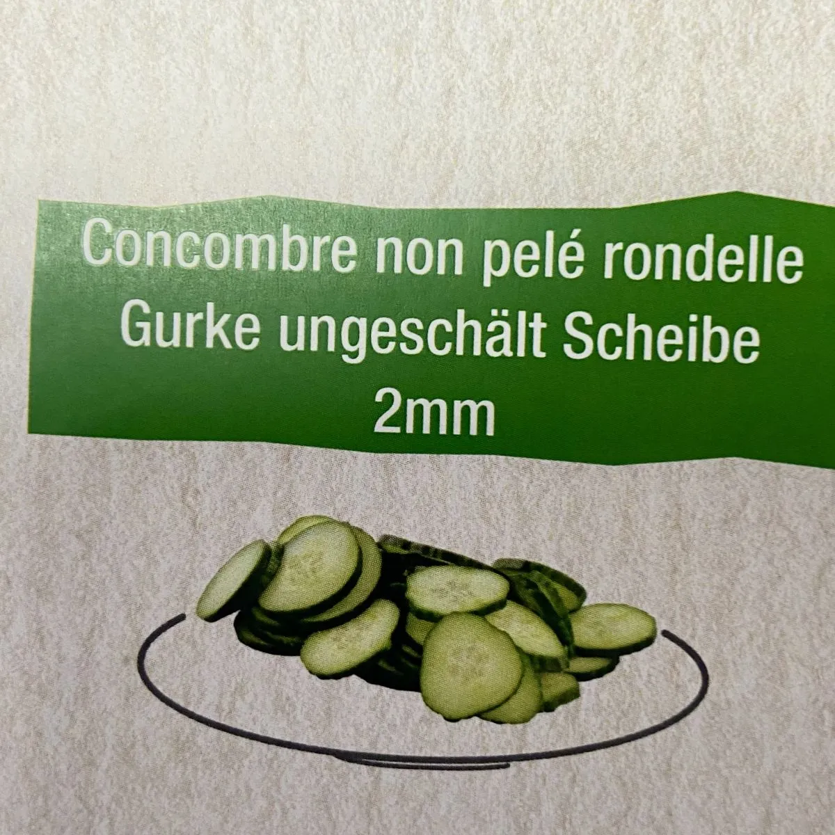 Concombre rondelle 2mm 500 gr