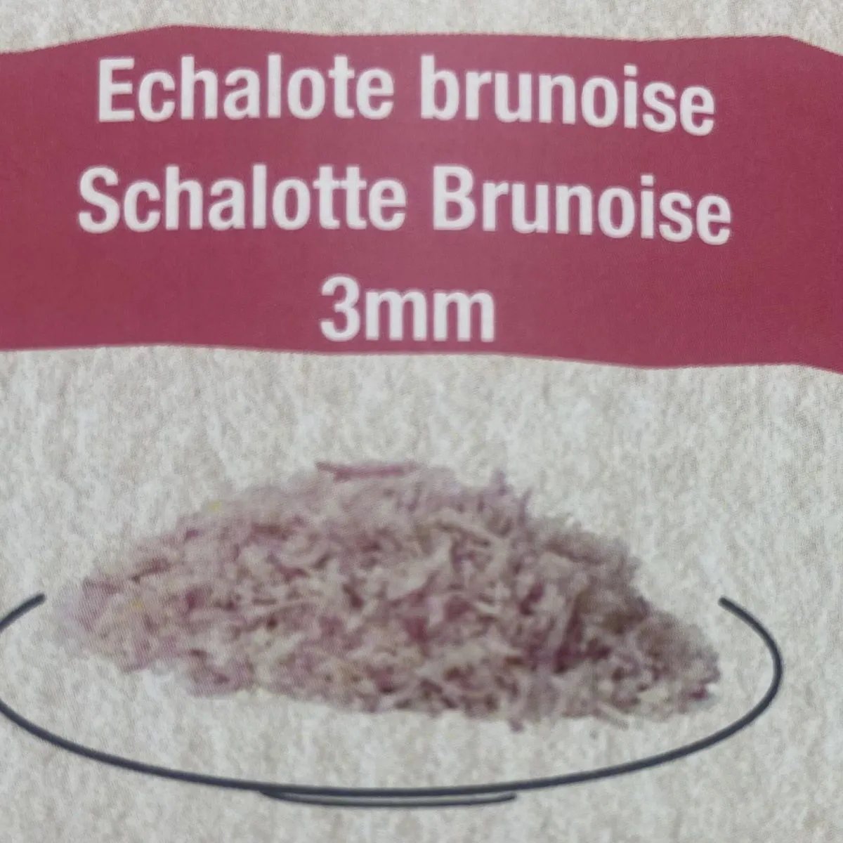 Échalote Brunoise 3mm 500Gr