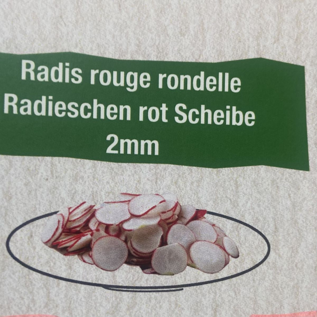Radis Rouge Rondelle 2mm 500Gr