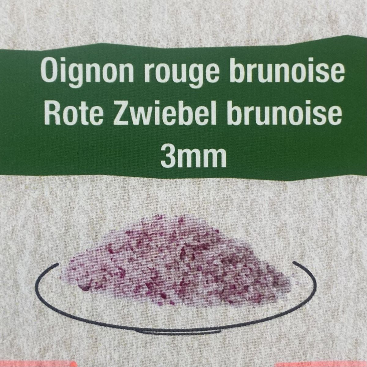 Oignon Rouge Brunoise 3mm 500Gr