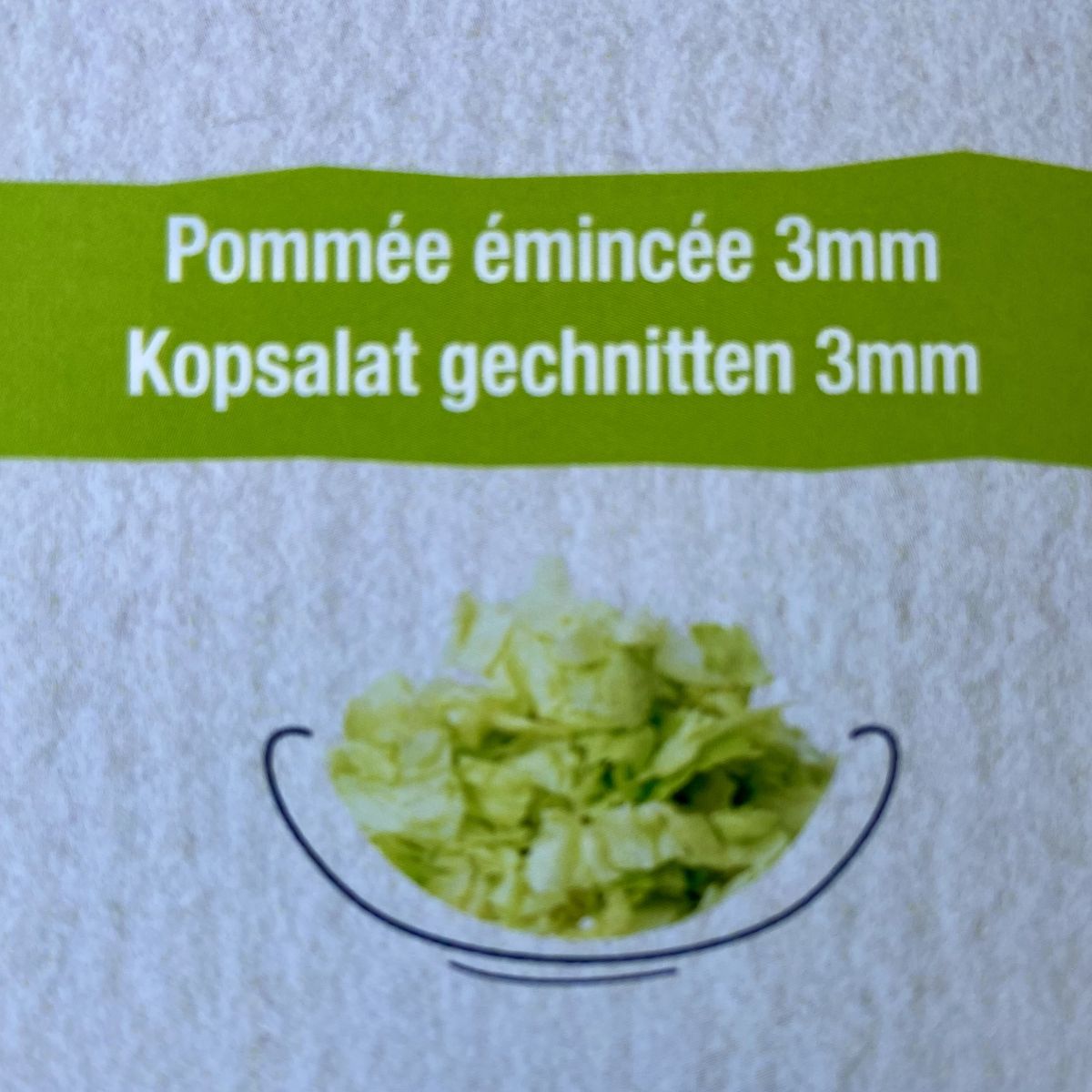 Salade Pommée Émincée 3 mm 500 Gr