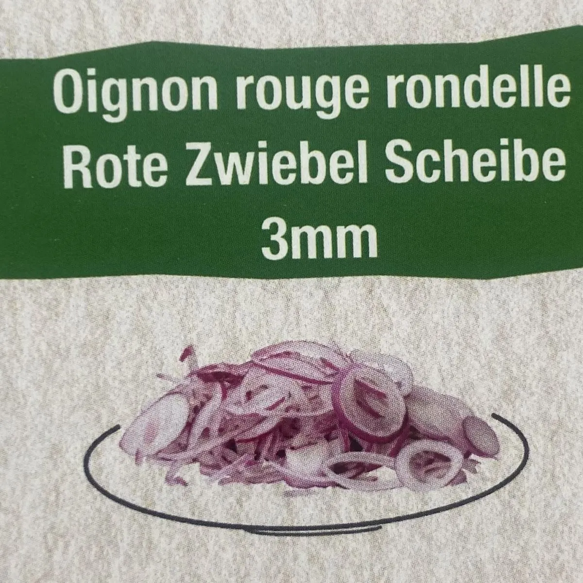 Oignon rouge Rondelle 3mm 500Gr