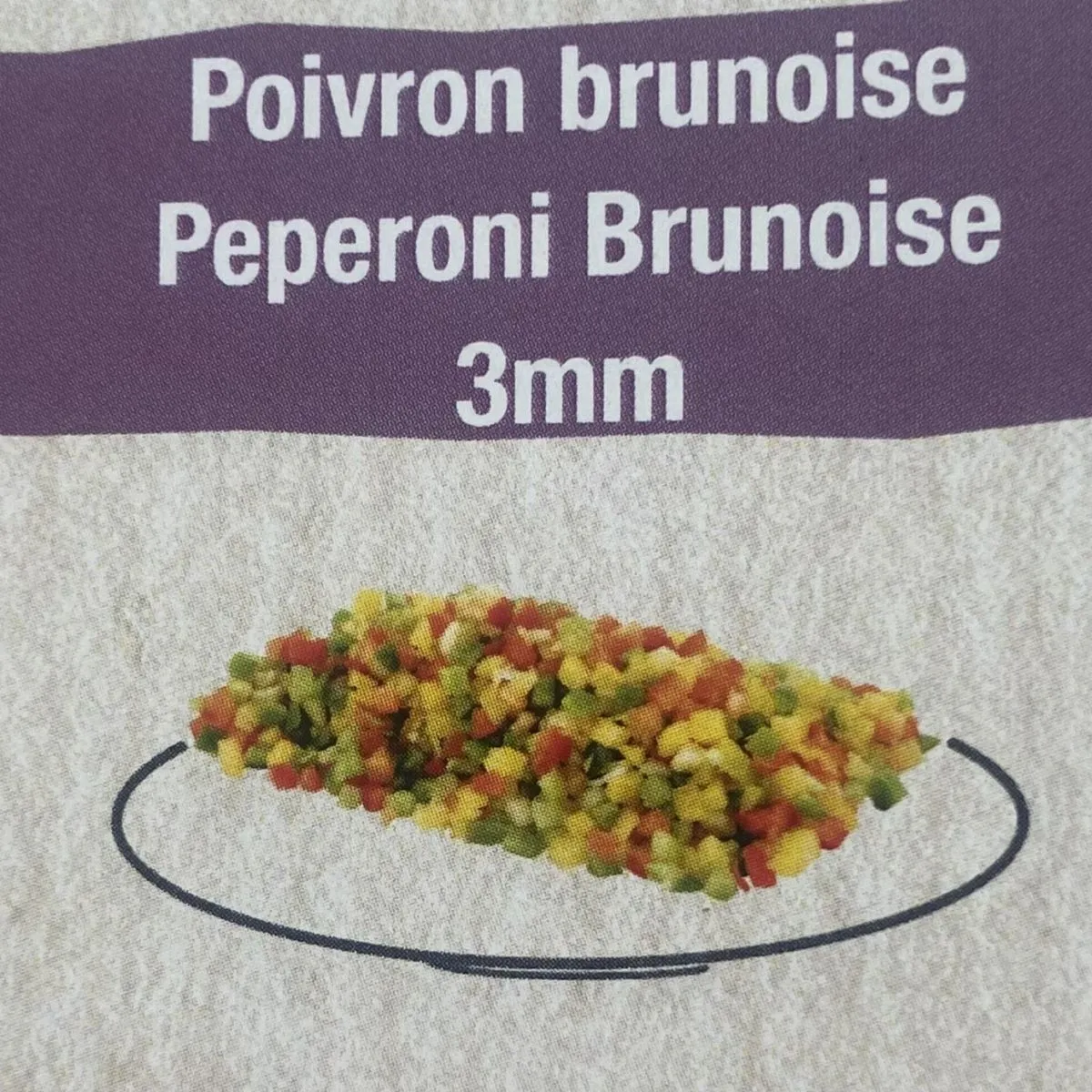 Poivron Brunoise 500Gr 3mm